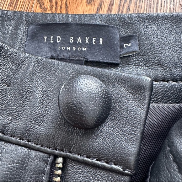 TED BAKER Genuine Leather Pants NEW WITHOUT TAGS SIZE 2 - Picture 5 of 15